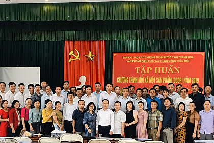 Khóa đào tạo chuyên đề về bộ tiêu chí đánh giá sản phẩm OCOP cho cán bộ huyện xã tại Thanh Hóa. 